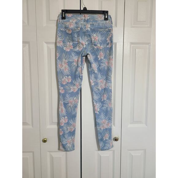 Old navy size 2 women's rockstar mid rise floral print skinny jeans - Picture 3 of 10